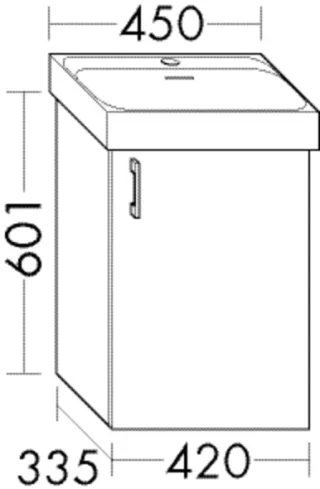 Burgbad Waschtischunterschrank System 30 Preisgruppe 1 Aqua 601x420x335 Kieselgrau Matt WYUQ042LF6918