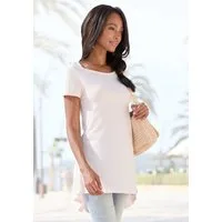 LASCANA T-Shirt mit verlängertem Rückenteil, Kurzarmshirt, Longshirt, Basic