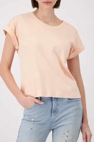 monari - Basic-T-Shirt summer peach - Gr. - 40