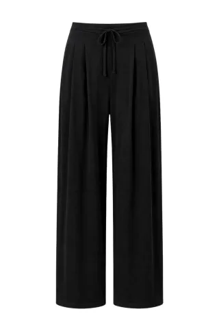 Damen Hochbundige Weite Jersey-Hosen
