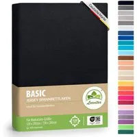 leevitex® Spannbettlaken Jersey aus 100% Baumwolle, für Kinder- & Standardmatratzen, Jersey, Gummizug: rundum, 100% Baumwolle, anschmiegsam & dehnbar, diverse Größen und Farben