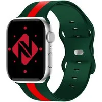 Nalia Smartwatch-Armband Apple Watch 49mm/46/45/44/42(Serie 1-3), Gestreiftes Silikon Ersatzband / für Sport Fitness Uhr / Atmungsaktiv