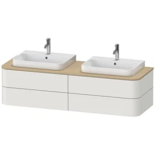 Duravit Happy D.2 Plus Konsolenwaschtischunterbau wandhängend Nordic Weiß Seidenmatt 1600x550x408 mm HP4974B3939