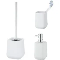 SCHÖNER WOHNEN-Kollektion Badaccessoire-Set »Adine«, Set, aus Keramik, mit Zahnputzbecher, Seifenspender und WC-Garnitur