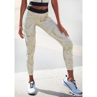 LASCANA ACTIVE Funktionsleggings Sportleggings mit glänzendem Print und 3D Schriftzug