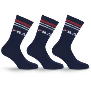 Fila Socken 3 Paar, breites Rippenbündchen, Logoschriftzug, Cotton-Mix