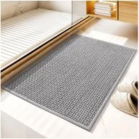 TUWENA Badematte Weich Chenille Badezimmerteppich, Badteppich rutschfest Waschbar, 40*60cm