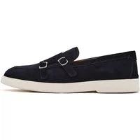 Derimod Monk-Schuhe aus Veloursleder Loafer Echtes Wildleder, Lederfutter, EVA-Sohle, Monk Strap