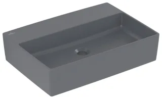 Villeroy & Boch Aufsatzwaschbecken Memento 2.0 600x420mm, ohne Überlauf Graphite cplus 4A0763i4