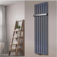 Szagato Badheizkörper BADHEIZKÖRPER Design Peking 3 180x47cm Edelstahloptik (1 Halter 50mm), 5 Jahre Garantie, Made in Germany