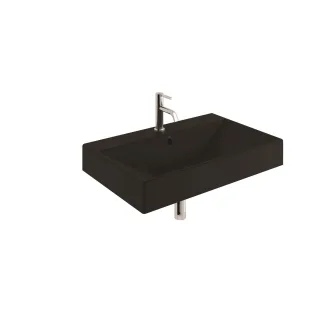 KLUDI-RESA Waschtisch 81 x 50 H12 cm Ein Hahnloch Mattschwarz 59WW8139