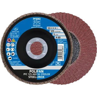 PFERD TOOLS POLIFAN Fächerscheibe PFC konisch SG STEELOX Stahl/Edelstahl - 67706125