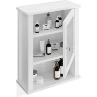 relaxdays Hängeschrank Hängender Badschrank mit Tür