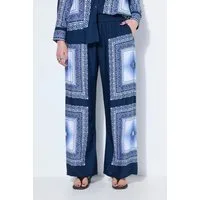 Studio Untold Schlupfhose Hose Wide Legs High Waist Tuch-Print