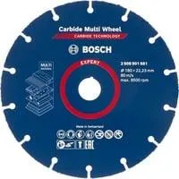 EXPERT Carbide MultiWheel Trennscheibe, Ø 180mm Bohrung 22,23mm, gerade
