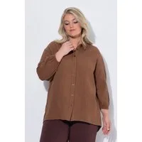 MIAMODA Longbluse Musselin-Bluse oversized 3/4-Ärmel