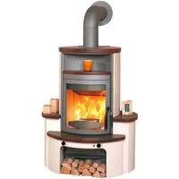 HARK Kaminofen »Avenso GT ECOplus 8 kW«, 8 kW, Dauerbrand, jola-braun/stone
