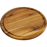 KESPER® Steakteller Versperbrett mit Saftrille, Holz, braun, 25 x 25 x 1.5 cm, (1 St)