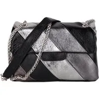 MIRROSI Umhängetasche Damen Crossbody Bag, Echtleder Made In Italy, ca. 22x13x8cm