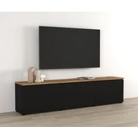 OTTO home Lowboard Modo, Breite 200 cm, moderne grifflose TV-Kommode 3 Klappen, TV-Kommode mit viel Stauraum, TV-Bank