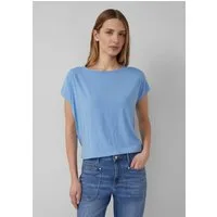 s.Oliver Kurzarmshirt T-Shirt Fließendes Jersey-Shirt mit überschnittenen Schultern
