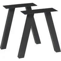 en.casa Tischgestell (2-St., 2er Set), »Heustreu« Stahl 40 x 40 cm Schwarz