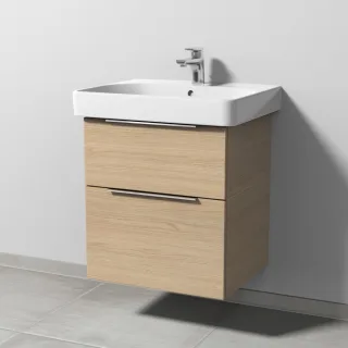 Sanipa 3way Waschtischunterbau zu Geberit Smyle Square Waschtisch mit 2 Auszügen, Eiche-Nordic UM67048