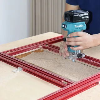 ENJOYWOOD Juice Router Groove Jig Adjustable Router Jig and Template for Cutting Board with Metric/Imperial Scales Route