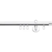 SN DECO GROUP Gardinenstange Innenlaufgarnitur Brest, Ø 19 mm, 1-läufig, Fixmaß, Verschraubt, Aluminium, Komplettset