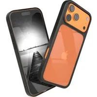 EAZY CASE Handyhülle Bumper Case für Apple iPhone 17 Pro Max 6,9 Zoll, Hülle Durchsichtig kratzfest Back Cover mit Displayschutz Schwarz