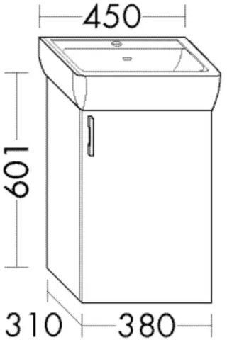 Burgbad WTU.-Schr. Sys30 PG1 Aqua 601x380x310 Weiß Matt, WYSX038LF1719 WYSX038LF1719