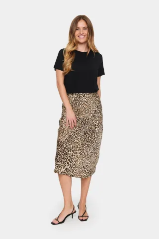 Rock Regular Fit Cremiger Leopard animal