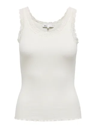 ONLY - ONLSARA SHARAI TANK TOP JRS NOOS Cloud Dancer - Gr. - M