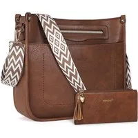 TANTOMI Umhängetasche Damen Handtasche mittelgroß Crossbody Bag Mit Geldbörse, Damen Tasche mit Verstellbar Breitem Schultergurt