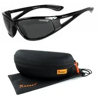 Rennec Sonnenbrille (Sportbrille Herren Angelbrille Polbrille Leichtgewicht mit Hardcase) Sport Sonnenbrille Polarisiert Schwarz Getönt oder Farbig Verspiegelt
