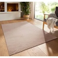 TaraCarpet Teppich TaraCarpet Homestyle 397 Organic, rechteckig, Höhe: 10 mm, Organic hoch-tief weich waschbar beige 50x80