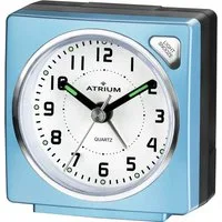 Atrium Reisewecker A903 fließende Sekunde, Snooze, Licht, mini Größe 6x6cm