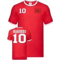 Blondie & Brownie T-Shirt Herren Marokko Morocco Sport Trikot Fußball Meister WM Afrika Cup