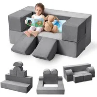 GarveeMore Kindersofa 6-teilig–Spielsofa Spielcouch Modulare Kinderspielcouch für Kinder
