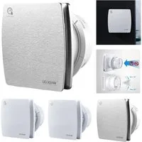XERSEK Wandventilator Badlüfter leise Ø 100mm IPX4 Nachlauf Bad WC Wand Ventilator Abluft