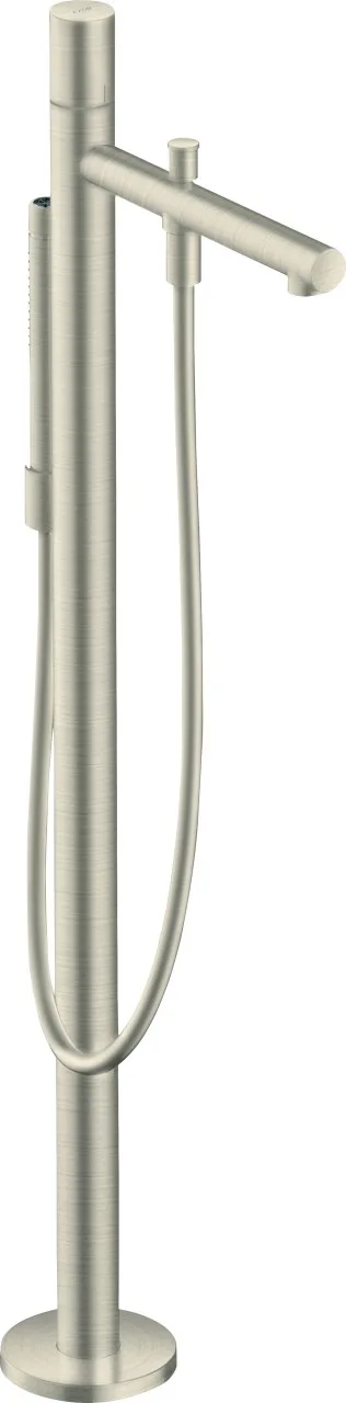 Hansgrohe Wannenmischer Axor Uno Fertigset Zerogriff zur Bodenmontage Brushed Nickel, 45416820 , 454 45416820