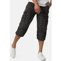 Indicode Cargoshorts Herren Nicolas Check Cargo Shorts Herrenshorts aus einer robusten Materialmischung