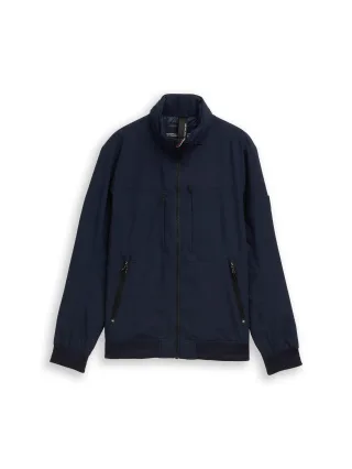 Tom Tailor - Blouson Jacke mit verstaubarer Kapuze sky captain blue - Gr. - S
