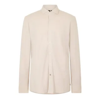 Boss - "Hank" Hemd für Herren, Spreizkragen, Oxford-Stil (Hellbeige)