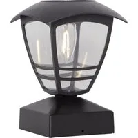 STAR TRADING LED Solarleuchte Solar Dekoration Felix, Tageslichtsensor, LED fest integriert, Warmweiß, Pfostenleuchte mit Filament-LED, Dämmerungssensor