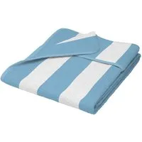 Beautissu Handtuch Handtuch Cassiss 200x75cm Blau-Weiß-gestreift, Auflage Gartenliege Handtuch Strandtuch Poolliege Garten & Strand