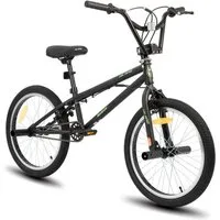 HILAND Kinderfahrrad Redeem 20 Zoll 3 Multiple Speichen BMX für Jungen ab 7-10 Jahre, 1 Gang, Reflektorplatte, Single Speed, 4 Pegs