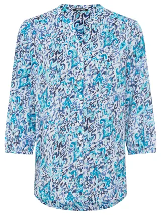 Olsen - Blouse Woven Long Sleeves aruba blue - Gr. - 40