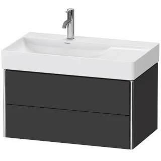 Duravit XSquare Waschtischunterbau wandhängend Graphit Supermatt 784x460x397 mm - XS416808080 XS416808080