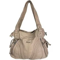 Taschen4life Schultertasche Damen Handtasche 1555-3, Schultertasche mit extra Trageriemen, Alltagstasche